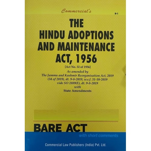 Commercial's Hindu Adoptions and Maintenance Act, 1956 Bare Act 2023